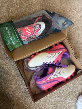 DSG Kids Soccer Cleats with Shin Guards